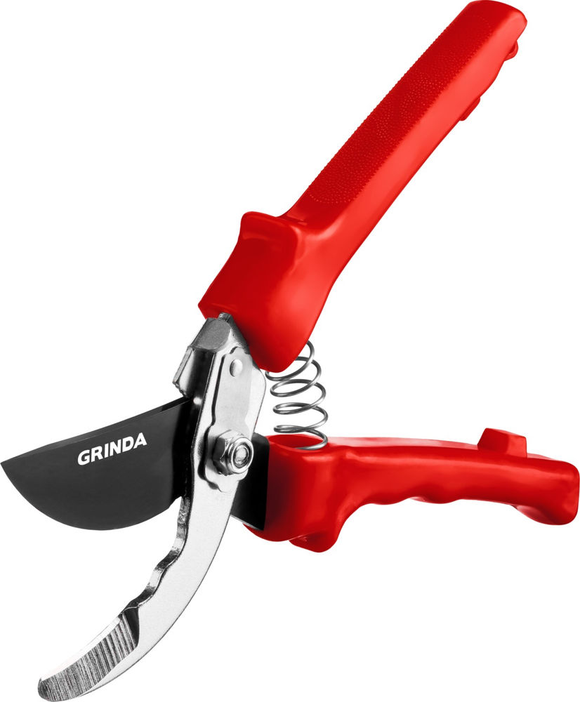 Плоскостной секатор G-35, 200 мм, закаленные лезвия, тефлоновое покрытие, пластиковые рукоятки GRINDA 40212_z02