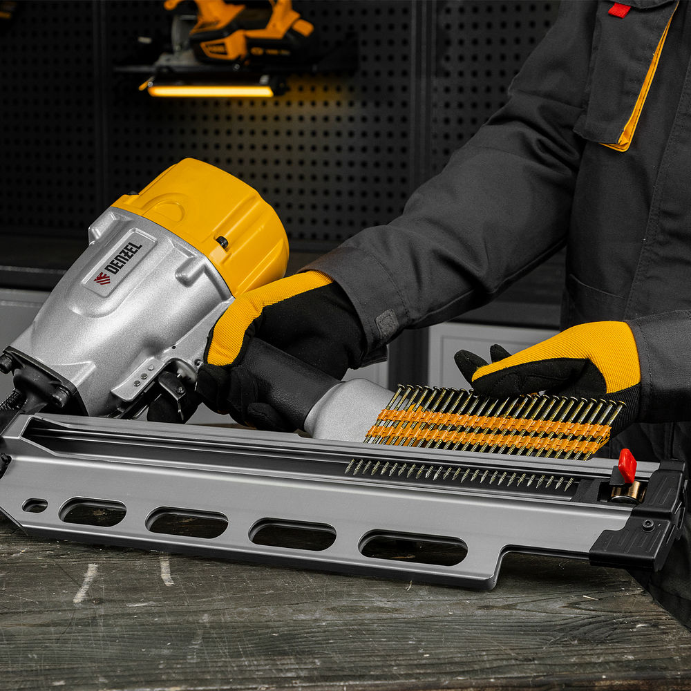 Гвозди для пнев. нейлера (крашен.) длина - 75 мм, диам. - 3,05 мм, 2000 шт. Denzel (57697)