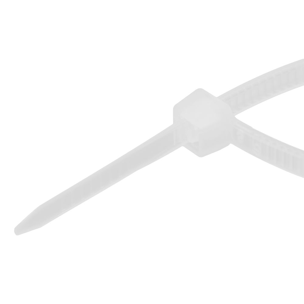Хомуты, 200 x 4.8 мм, пластиковые, белые, 100 шт Сибртех (45534)