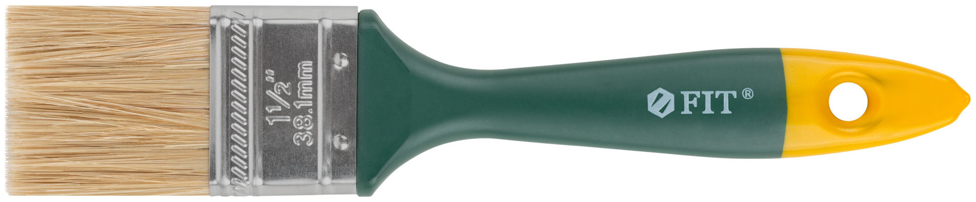 Кисть флейцевая Контур, натур.светлая щетина, пластиковая ручка 1,5 (38 мм) (01164)