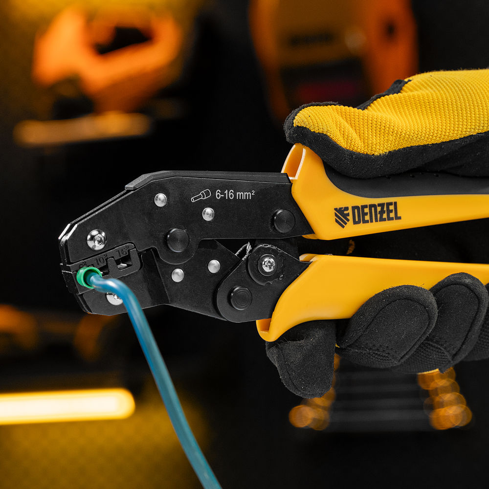 Клещи для обжима наконечников штыревых НШВ, НШВИ, НШВИ-2, 6-16 мм2 Denzel (17744)