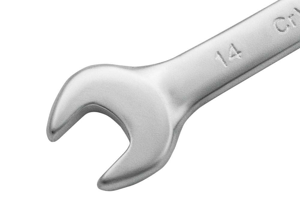 Ключ комбинированный, 14 мм, CrV, матовый хром Matrix