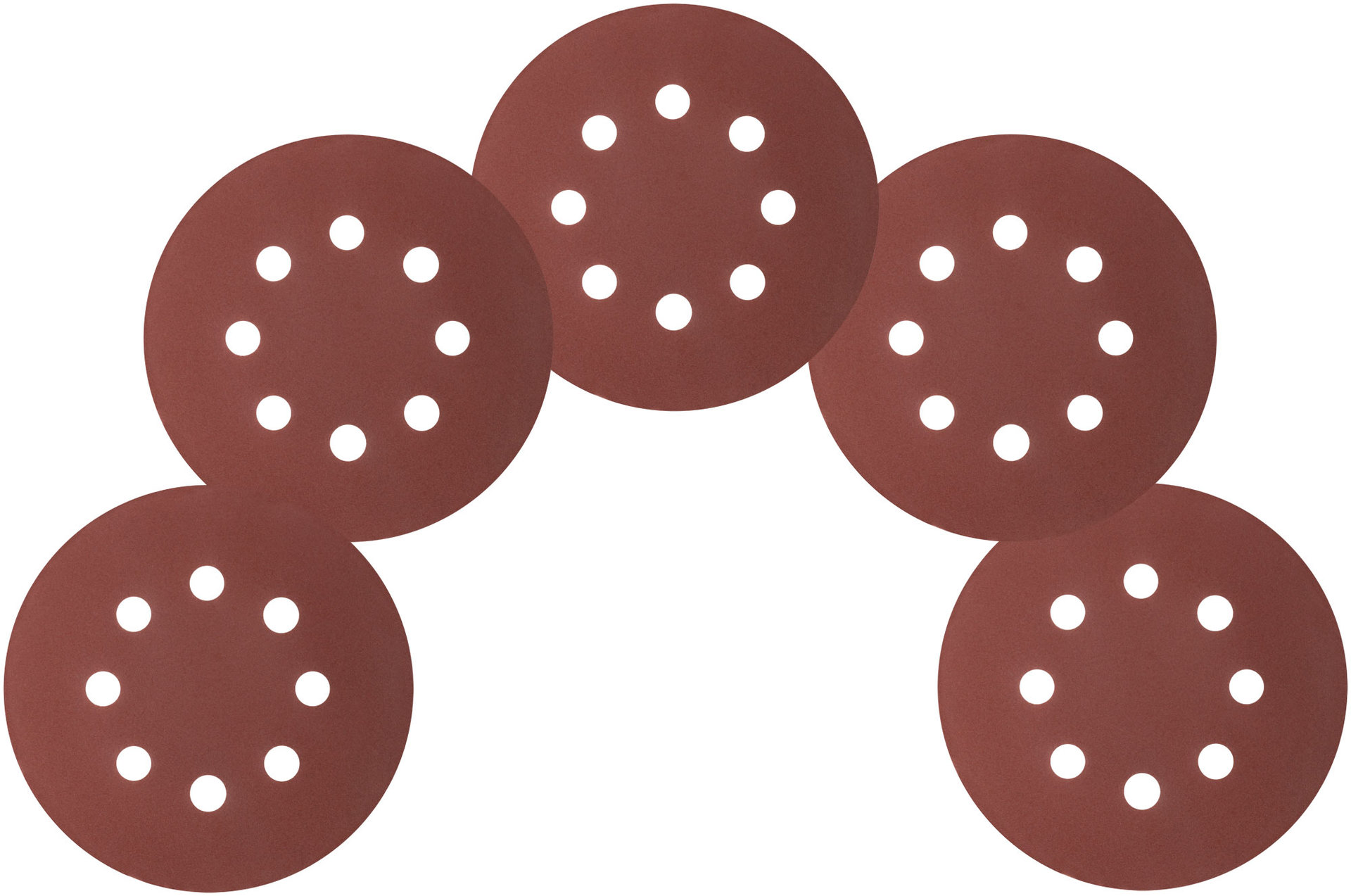 Круги шлифовальные с отверстиями (липучка), алюминий-оксидные, 125 мм, 5 шт. Р 240 (39839М)