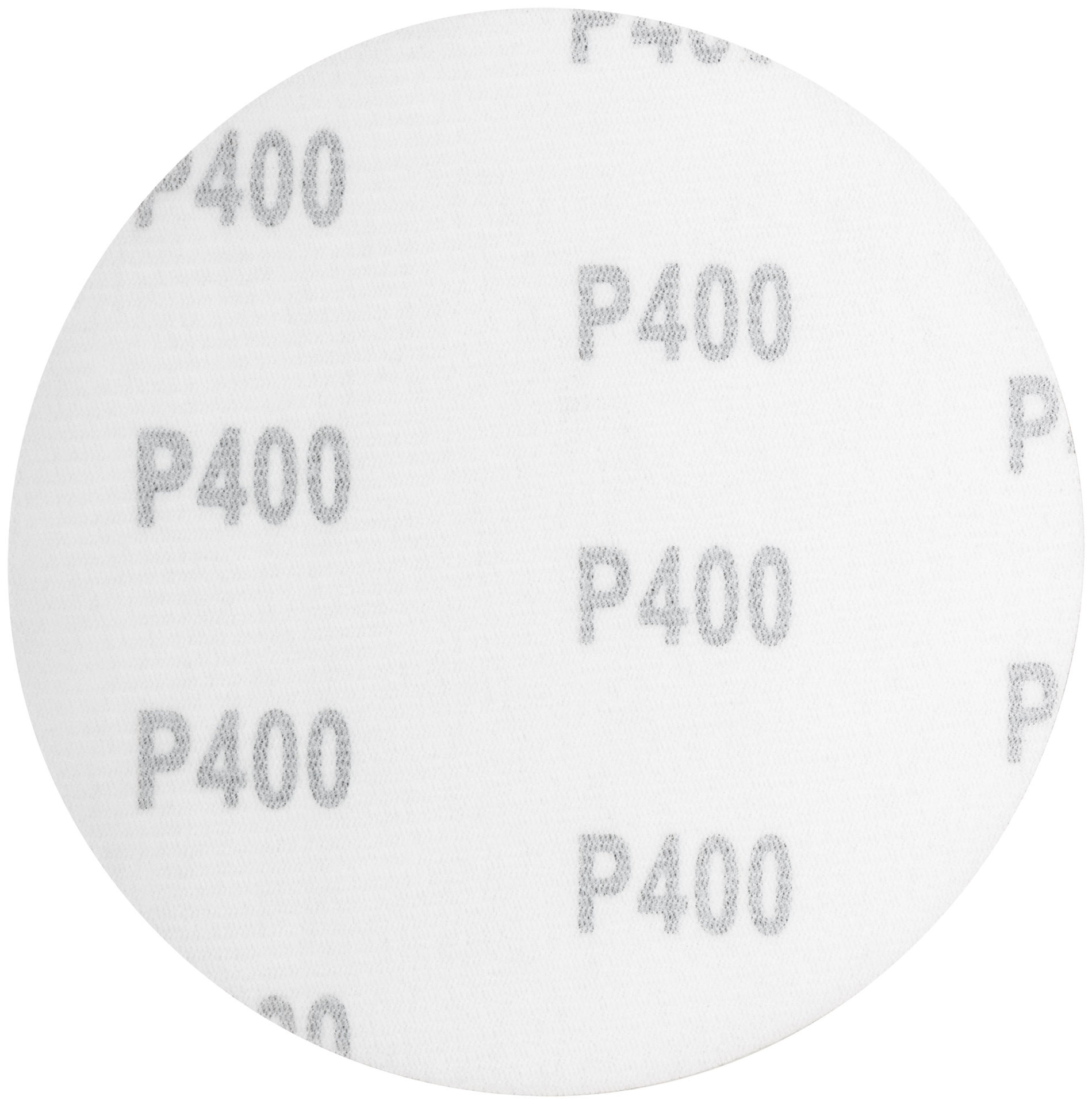 Круги шлифовальные сплошные (липучка), алюминий-оксидные, 125 мм, 5 шт. Р 400 (39817М)