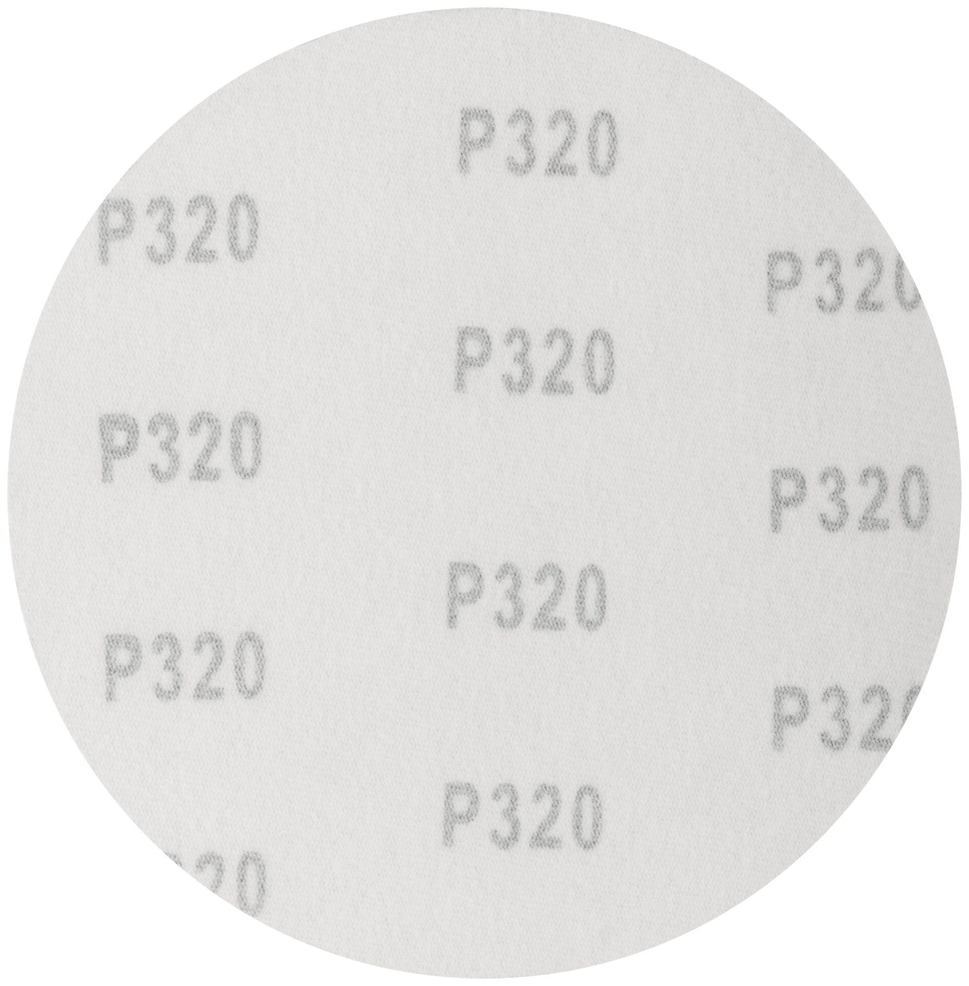 Круги шлифовальные сплошные (липучка), алюминий-оксидные, 150 мм, 5 шт. Р 320 (39810)