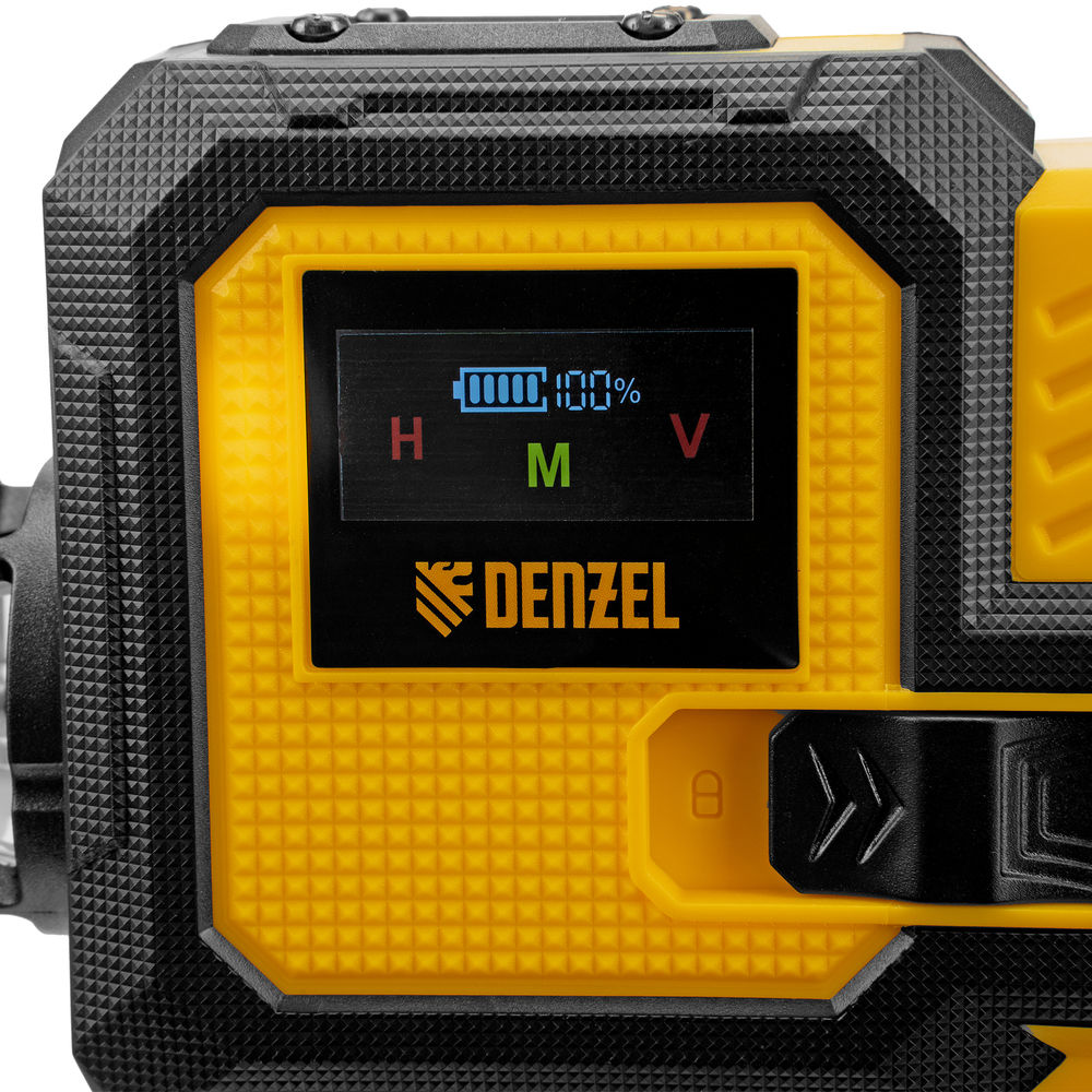 Лазерный уровень мультипризменный DLV-360-3T, 30 м, зеленый луч, Li-Ion 2,4 Aч, штатив // Denzel (350805)