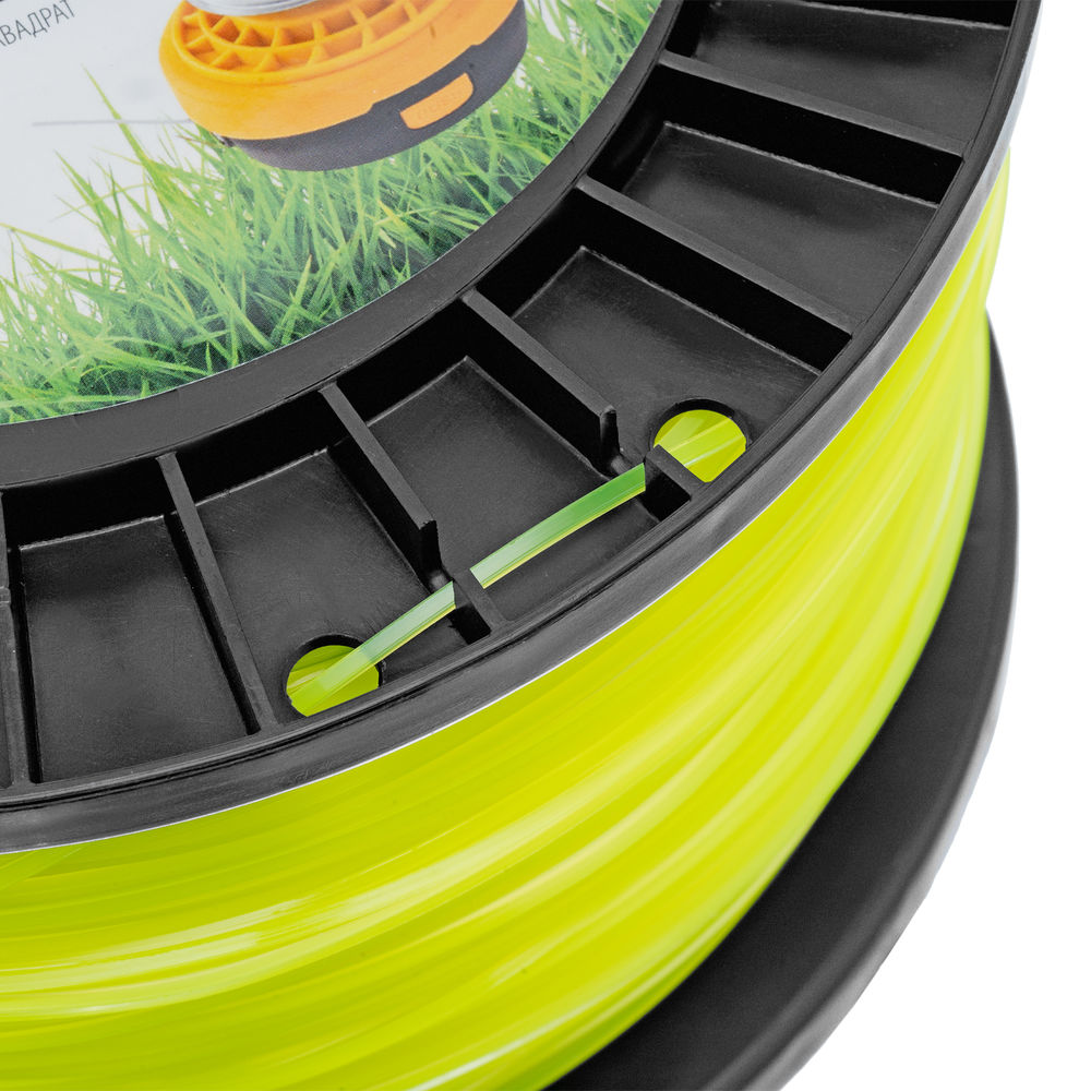 Леска для триммера квадрат 1,6мм х 370м, на DIN катушке FLEX CORD Denzel (96290)