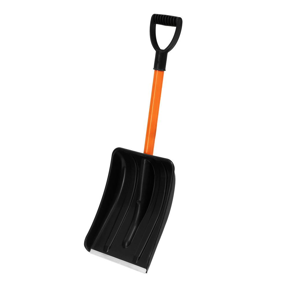 Лопата для уборки снега полипропиленовая, 275х365х790 мм, стальной черенок, Stels (61654)