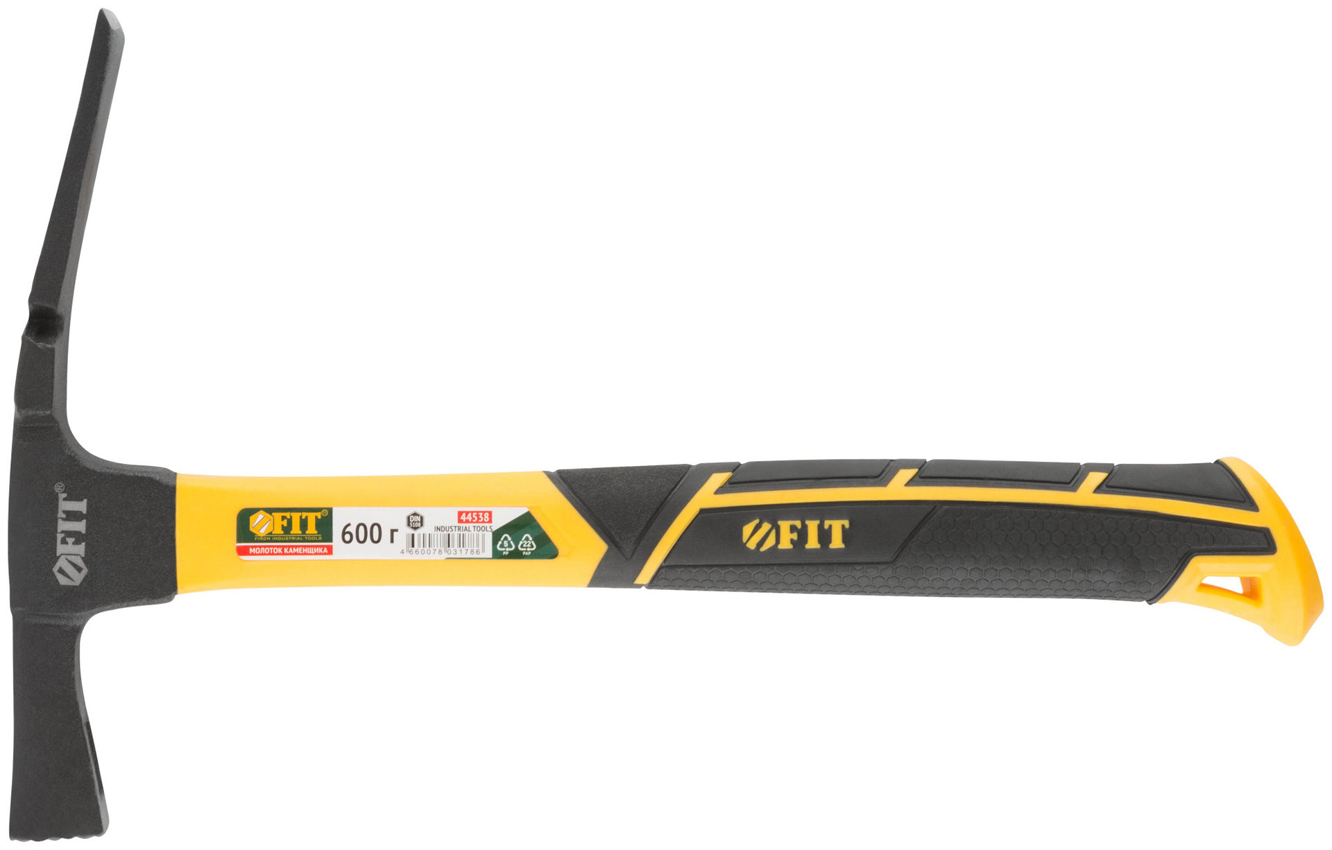 Молоток каменщика, фиберглассовая усиленная ручка, Профи 600 гр. (44538)