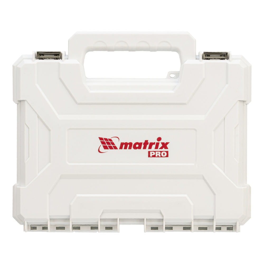 Набор сверл комбинированный, сверла по металлу 1-6.5 мм, бетону 4-8 мм, дереву 4-10 мм, перовые 16,22,25 мм, биты 20 шт, адаптер, головки 2 шт, зенковка, 50 предметов Pro Matrix (725650)