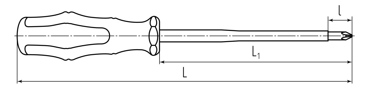 Отвертка диэлектрическая PH0x60 серия ПРОФИ (КВТ) (103000)