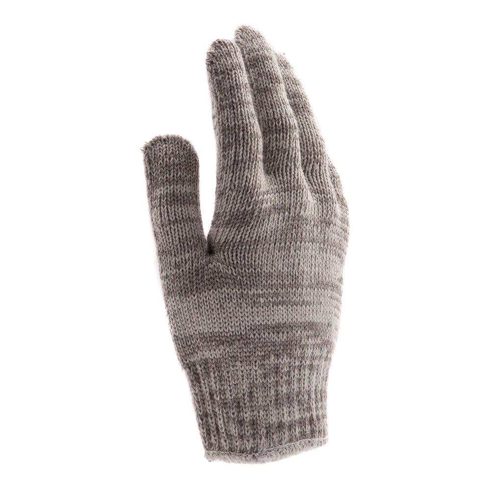 Перчатки трикотажные усиленные, гелевое ПВХ-покрытие, 7 класс, бело-серый меланж Сибртех (68182)