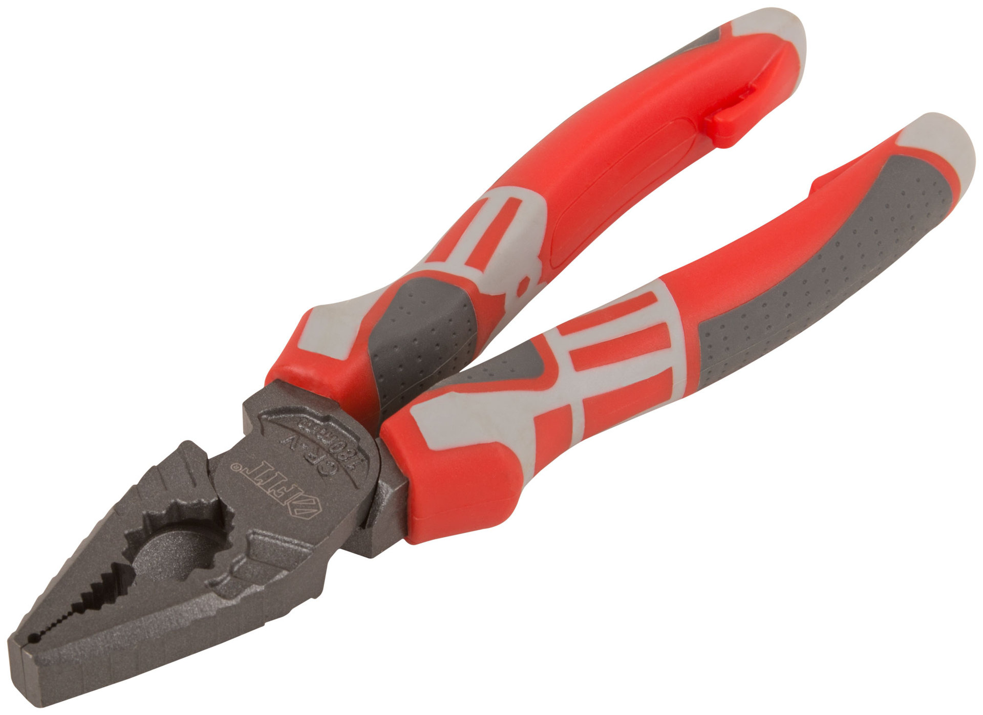 Плоскогубцы комбинированные Эталон, CrV сталь, ребра жесткости на губках, тефлоновое покрытие, 3К прорезиненные ручки 180 мм (50694)