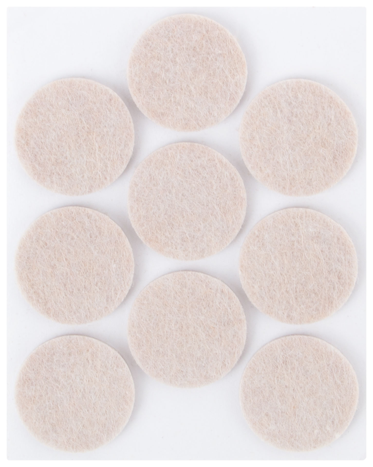 Подкладки для мебели самоклеющиеся круглые 25 мм, 9 шт., войлок (67517)