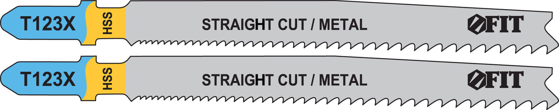 Полотна по алюминию и цвет.мет, HSS, фрезерованные зубья, 100/74 мм, переменный шаг (T123X), 2 шт. (40978)