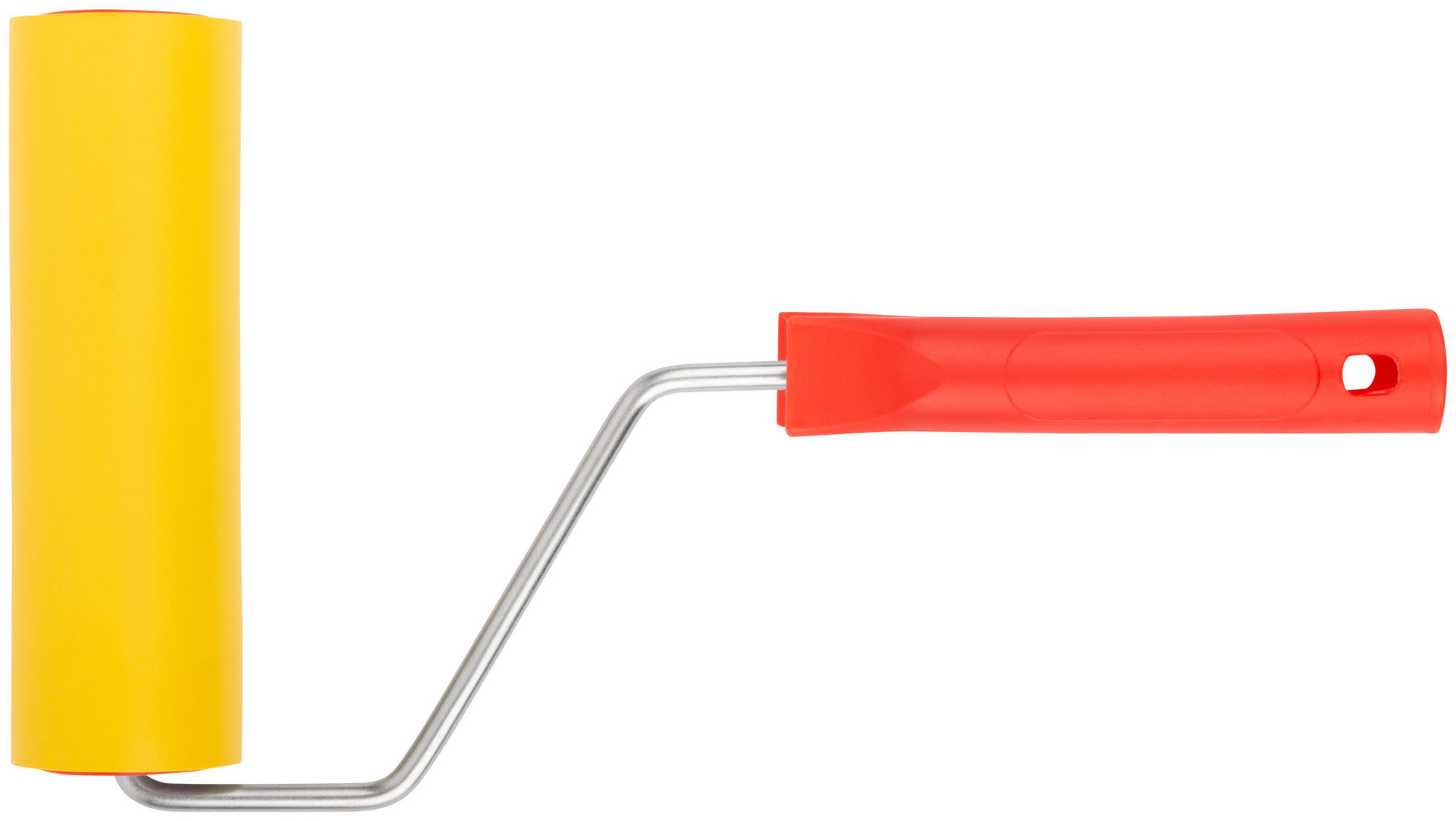 Ролик прижимной резиновый для прикатки обоев, ручка 6 мм, 150 мм (30-1902)