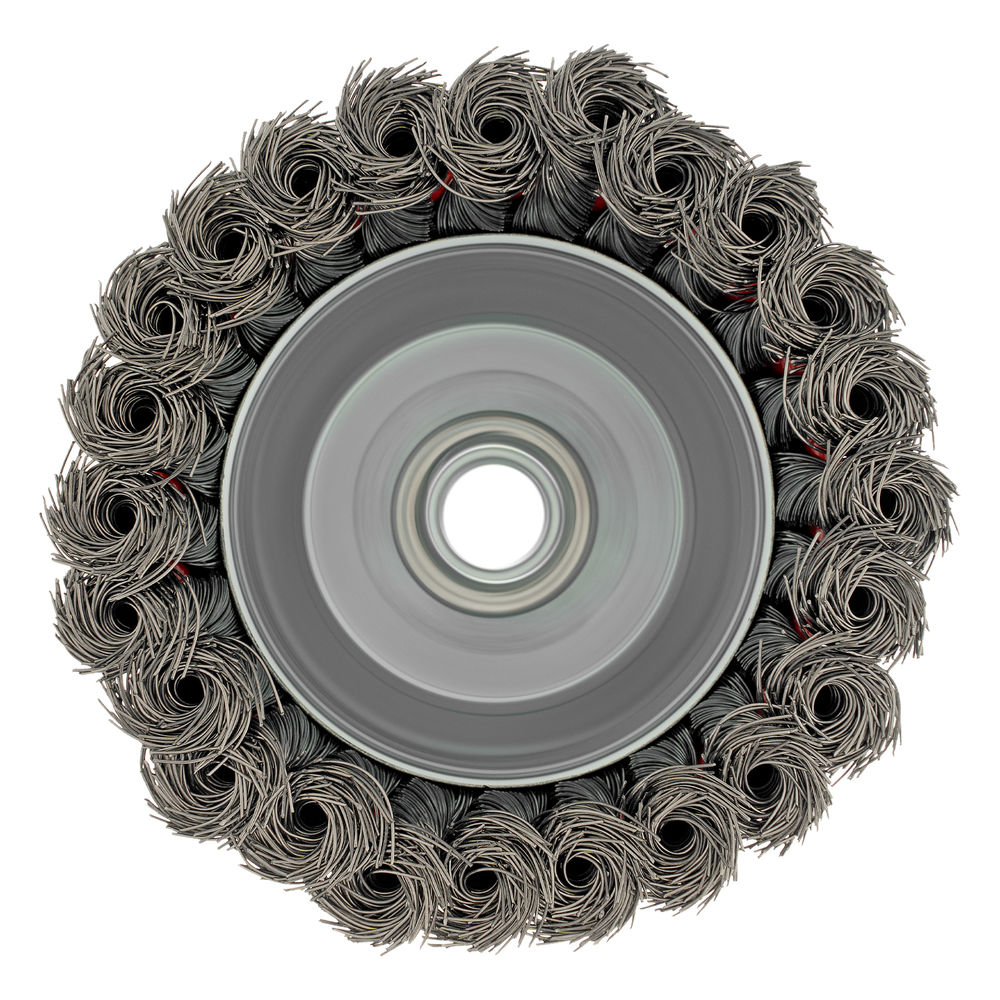 Щетка для УШМ, 100 мм, М14, чашка, крученая проволока 0.35 мм Matrix (74615)
