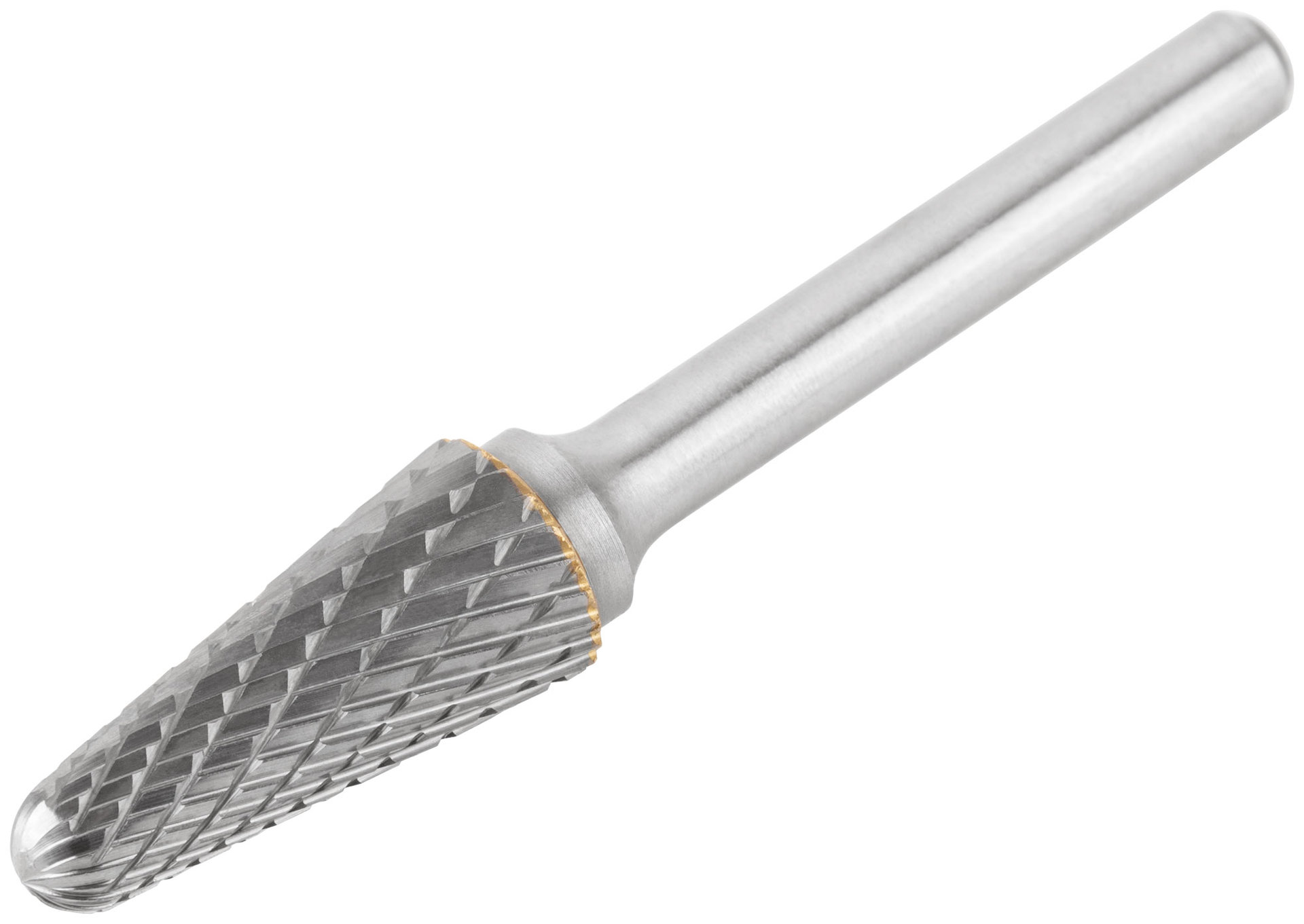 Шарошка карбидная, штифт 6 мм, тип L, коническая закругленная 12х28х71 мм (36630)