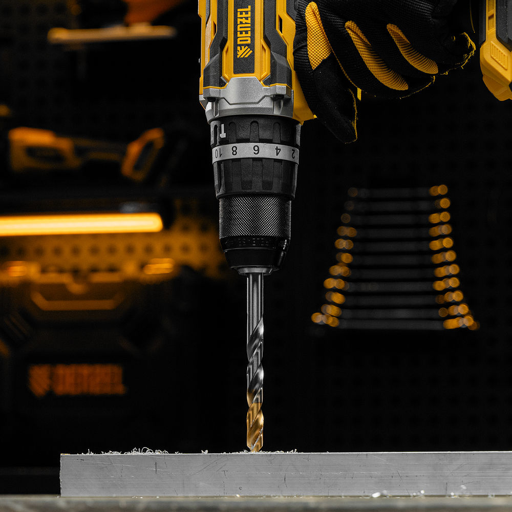 Сверло спиральное по металлу 10 x 133 мм, Р6М5, Golden Tip Denzel (718242)