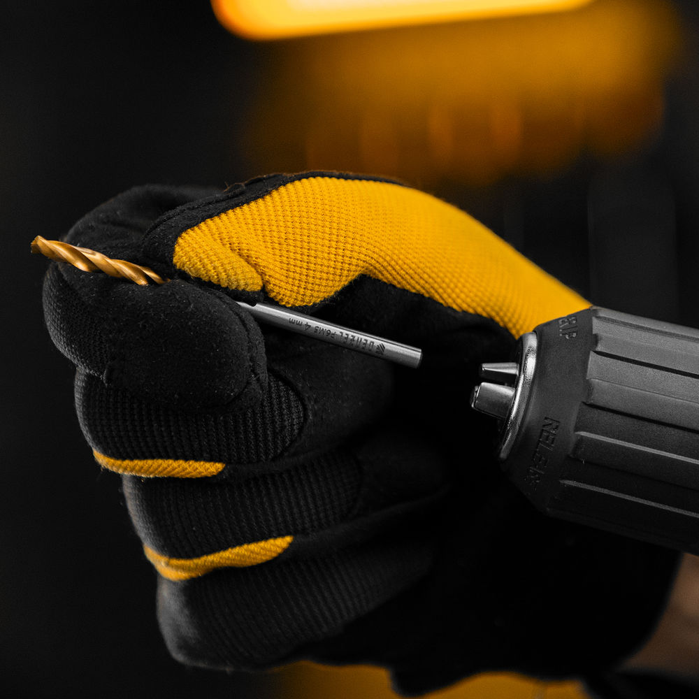 Сверло спиральное по металлу 4 x 75мм, Р6М5, Golden Tip, многогранная заточка Denzel (718272)