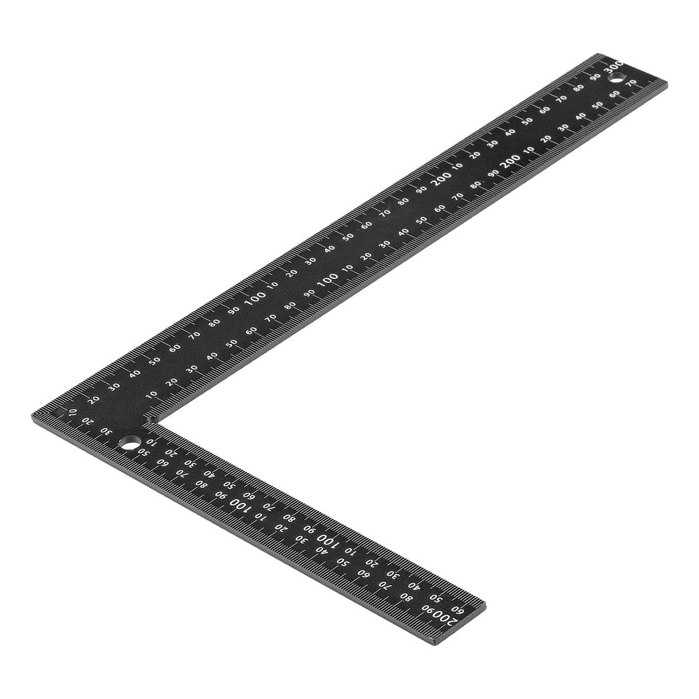 Угольник, 200 х 300 мм, алюминиевый, лазерная гравировка Denzel (32392)