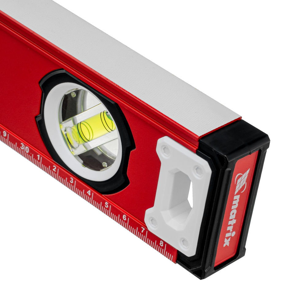 Уровень алюминиевый, фрезерованный, 3 глазка, 400 мм Matrix (34200)