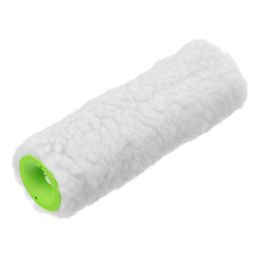 Валик сменный с натуральным мехом, 200 мм, ворс 12 мм, D 48 мм, D ручки 6 мм, Сибртех (80128)