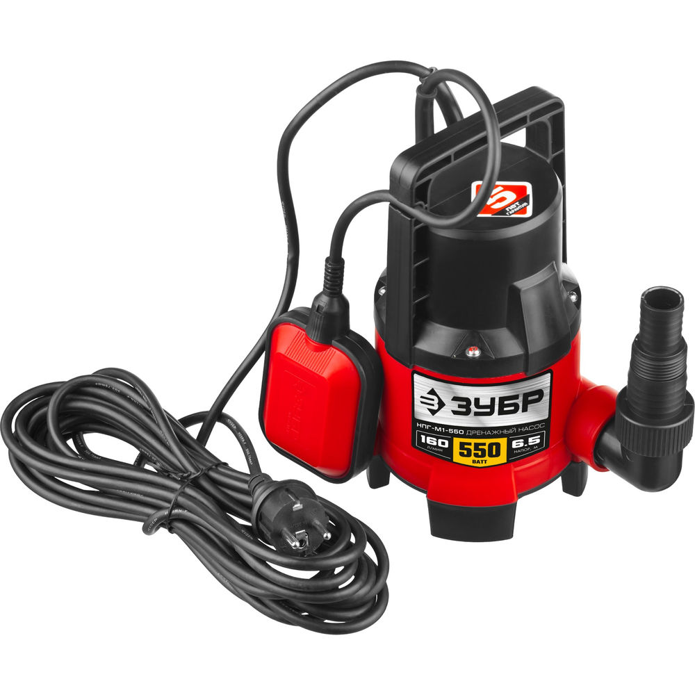 Насос дренажный для грязной воды 550 Вт ЗУБР НПГ-М1-550