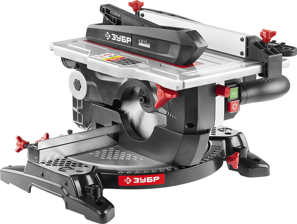 Пила торцовочная комбинированная 1500 Вт O 210 ЗУБР ЗПТК-210-1500