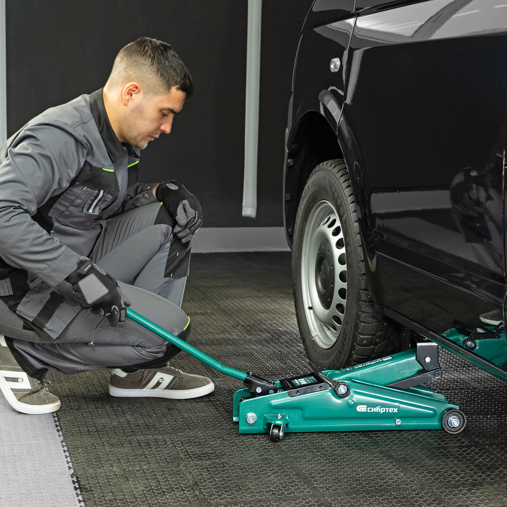 Домкрат гидравлический подкатной, 3 т, 135-400 мм Сибртех