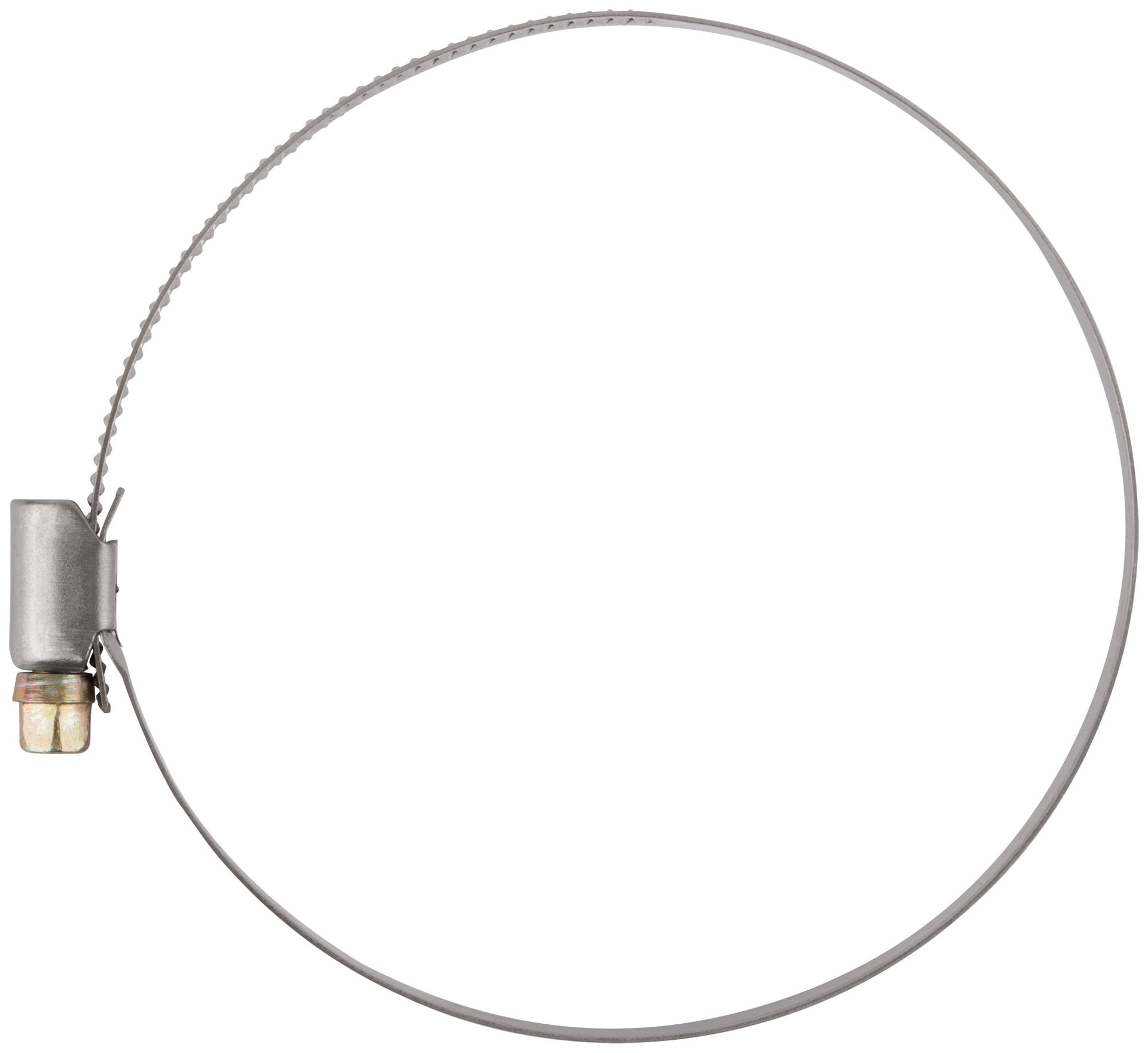 Хомут обжимной (нержавеющая сталь со сваркой) 80-100 мм (64289)