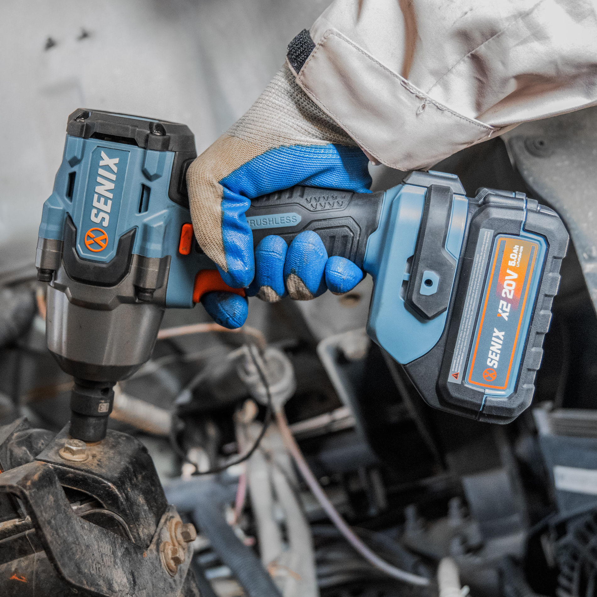 Импульсный гайковерт 1/2, 750 Нм, 1х4Ач, ЗУ, кейс X2 20В