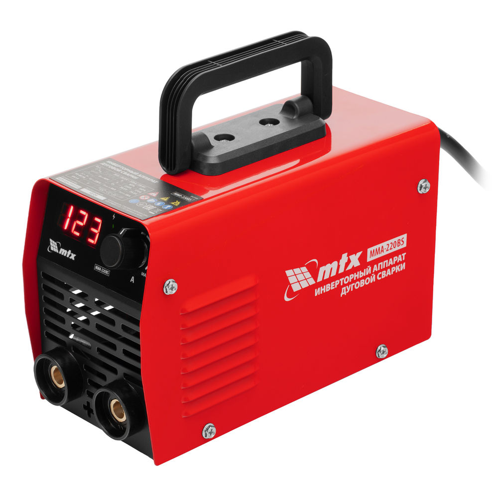 Инверторный аппарат дуговой сварки MMA-220BS, 220 А, ПВ 60% MTX (94399)