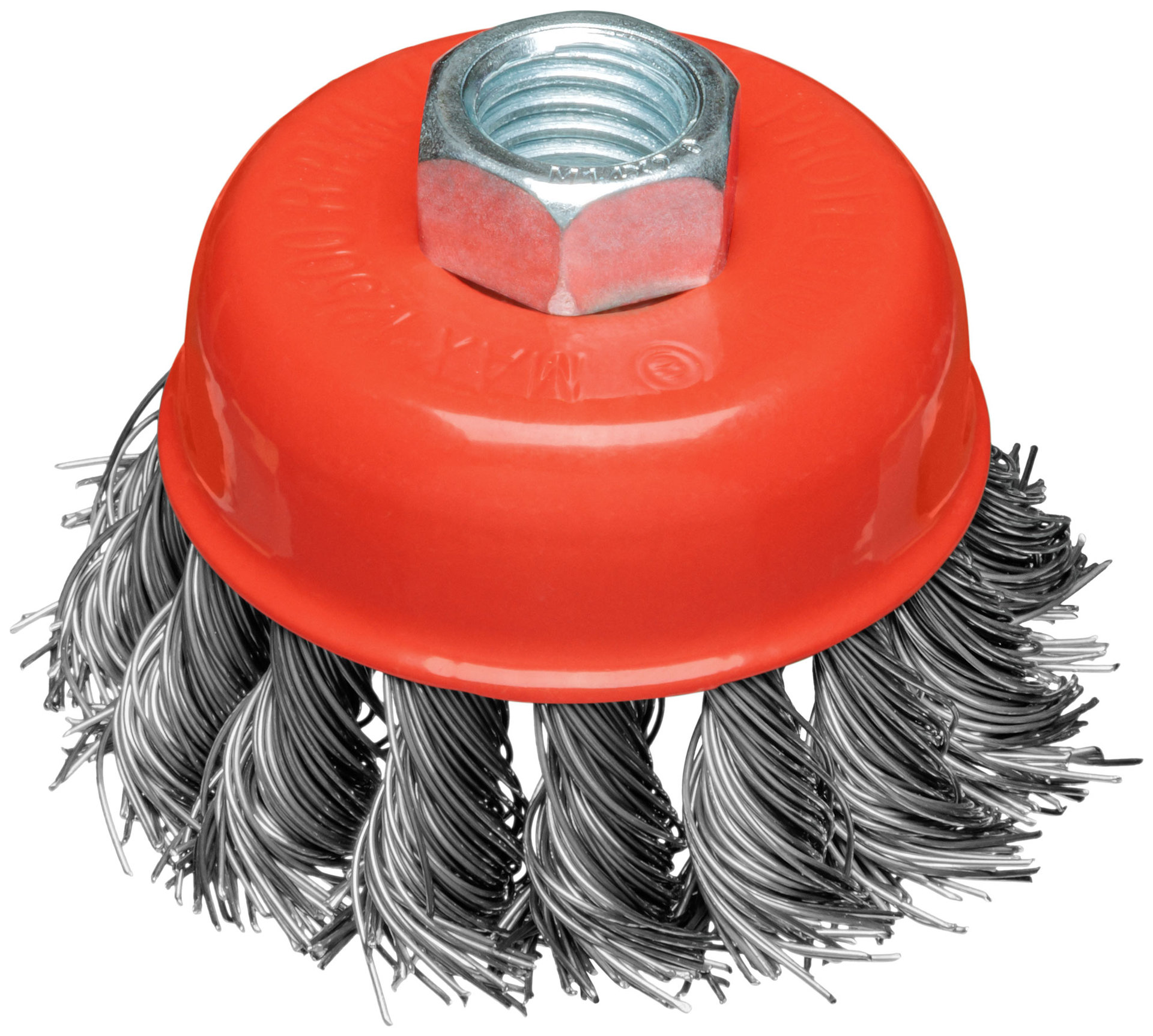 Корщетка-чашка, гайка М14, стальная витая проволока 65 мм, блистер (39096)
