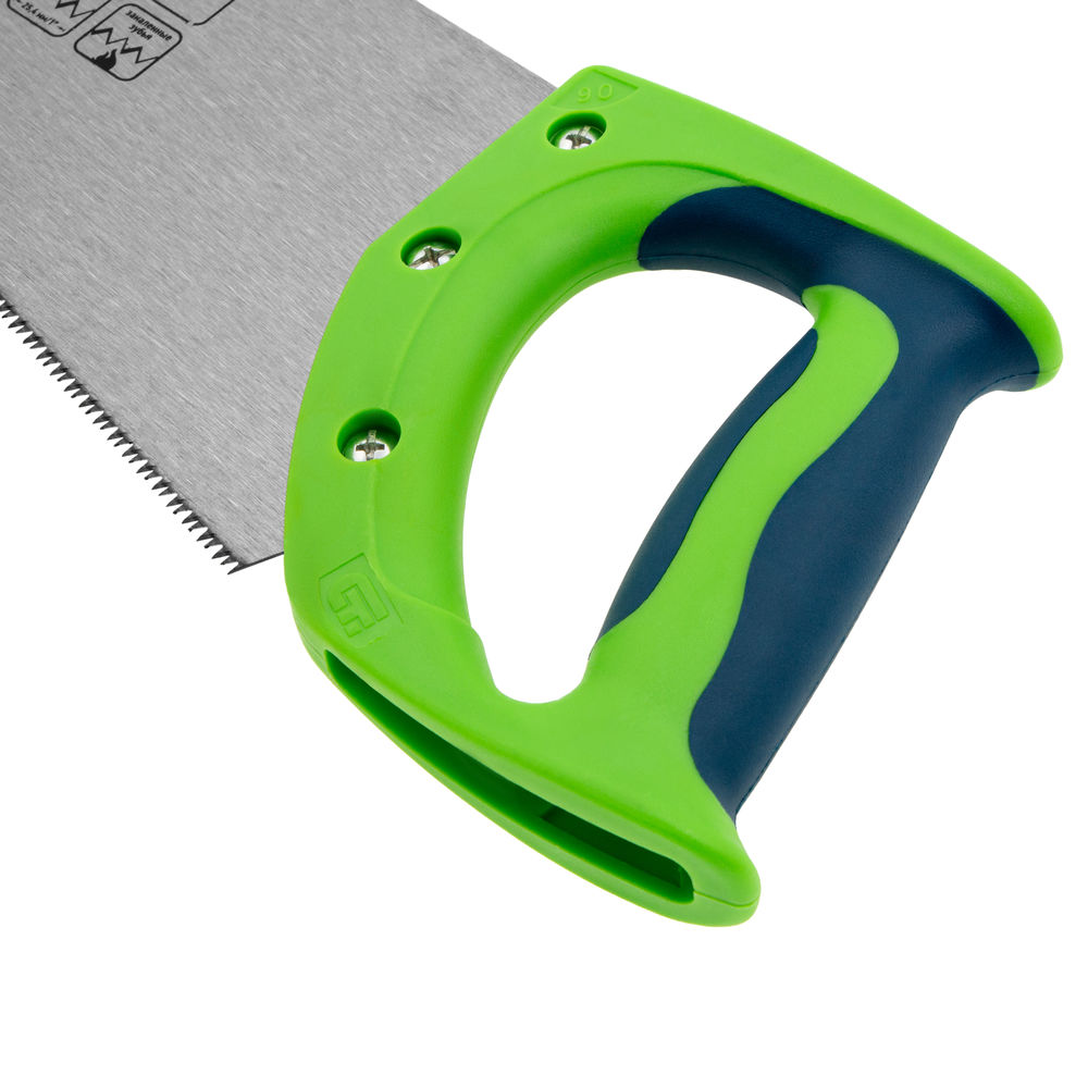 Ножовка по дереву Зубец, 450 мм, 11 TPI, зуб 2D, каленый зуб, 2-х компонентная рукоятка Сибртех (23825)