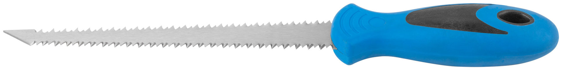 Ножовка ручная узкая для гипсокартона, прорезиненная ручка 170 мм