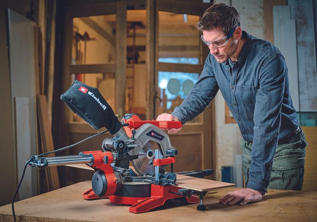 Пила торцовочная Einhell TE-SM 8 L Dual, 1800вт,216х30мм х48 зб,пропил 305х65мм,лазер (4300866)