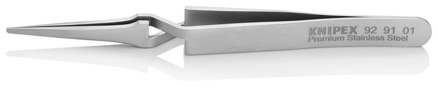 Пинцет прецизионный крестовидный, нерж, 120 мм, гладкие прямые тупые губки (KN-929101)