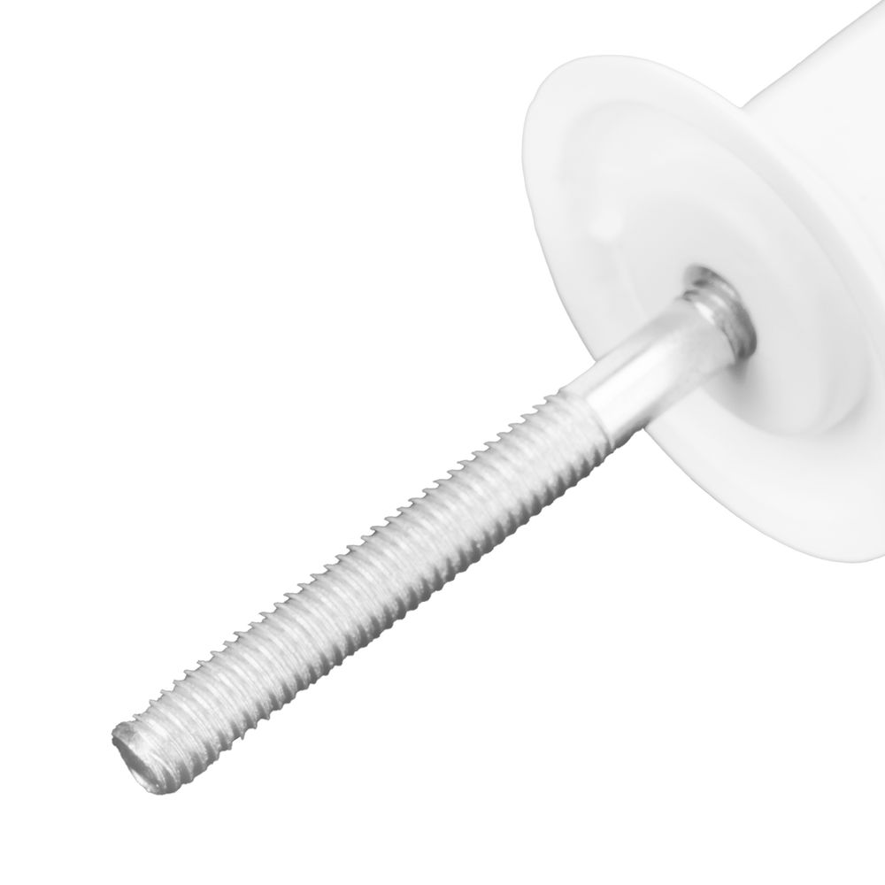 Ручка-кнопка РК1 пласт, белая, 5 шт, (Металлист) (91587)