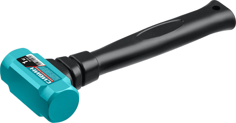 Цельностальная кувалда с обрезиненной рукояткой 1 кг 240 мм СИБИН 20132-1