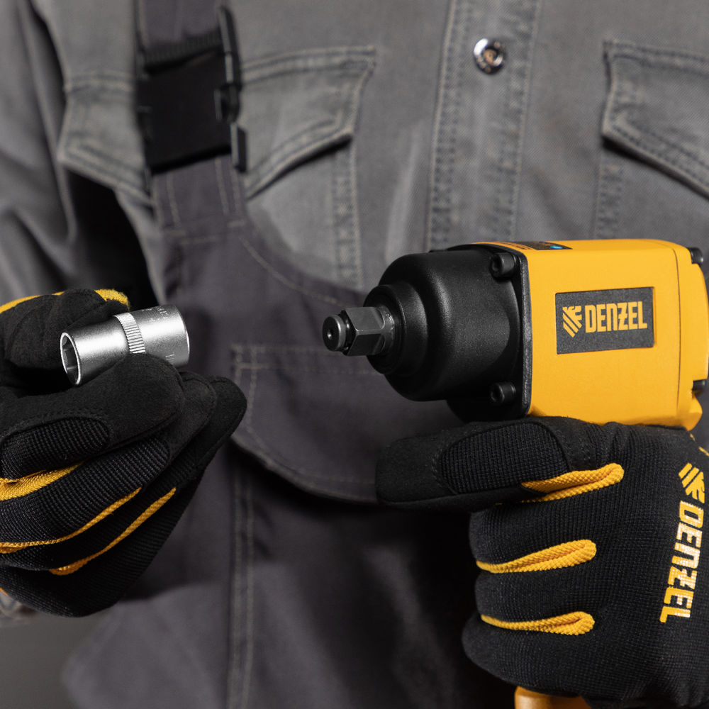 Ударный пневмогайковерт IWS550 Compact, 1/2, 8500 об/мин, 710 Нм Denzel (57470)