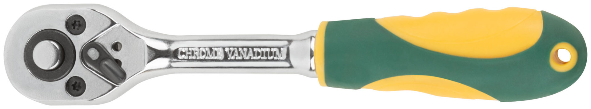 Вороток (трещотка) CrV механизм, пластиковая прорезиненная ручка 1/4, 24 зубца