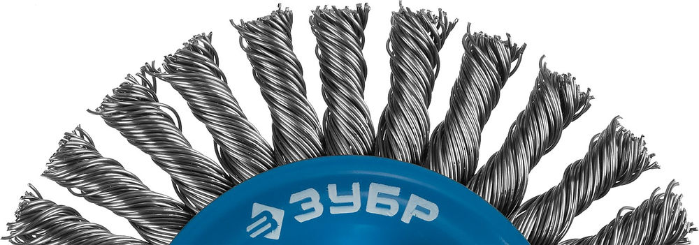 Щетка дисковая для УШМ 100 мм, жгутированная стальная проволока 0.5 мм ЗУБР Профессионал 35192-100_z02