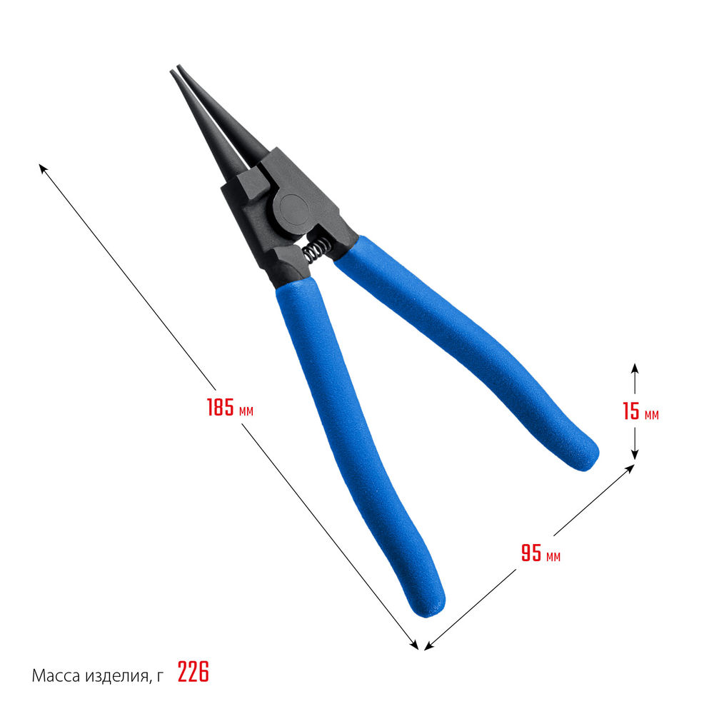 Съемник стопорных колец внешний 180 мм прямые губки Профессионал ЗУБР 22821-3