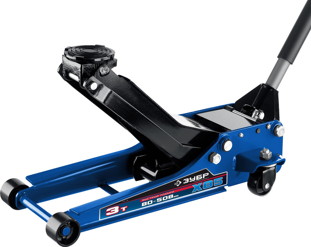 Универсальный гидравлический подкатной домкрат 3 т 80 - 508 мм для СТО X85 ЗУБР 43051-3