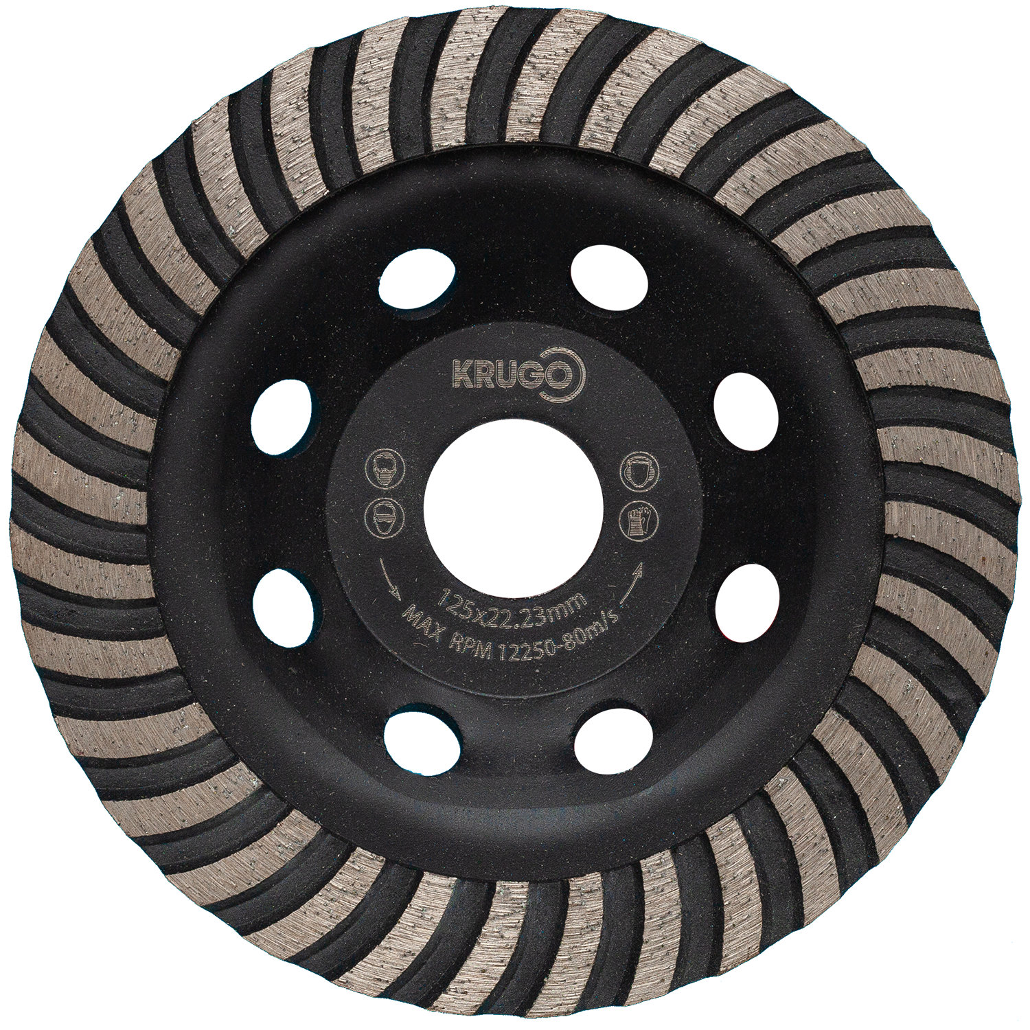 Алмазная чашка Турбо 125 x 22.23mm KRUGO (CWS05A)