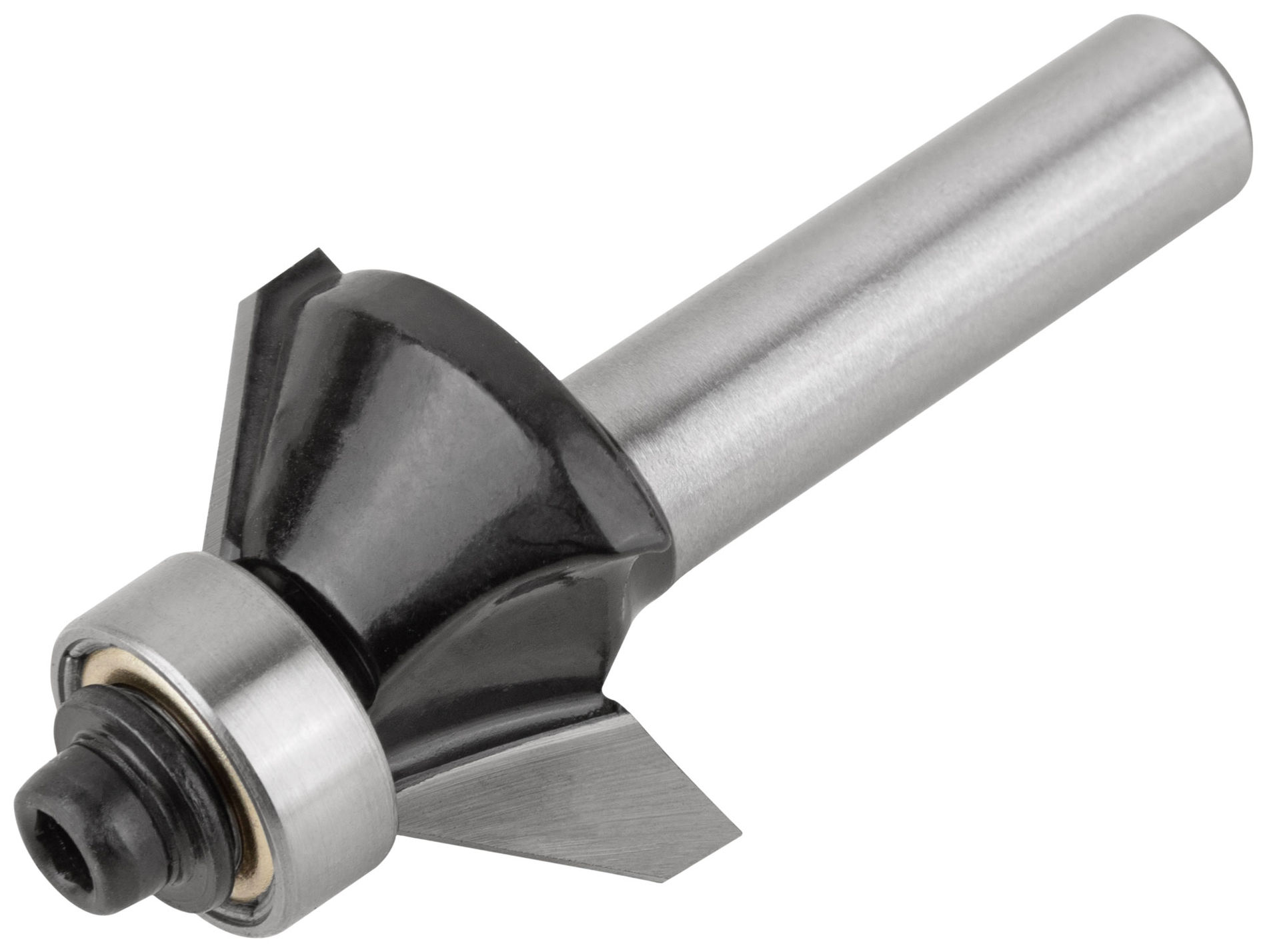 Фреза кромочная конусная с нижним подшипником, угол 45 гр., DxL = 25х50 мм (36687)