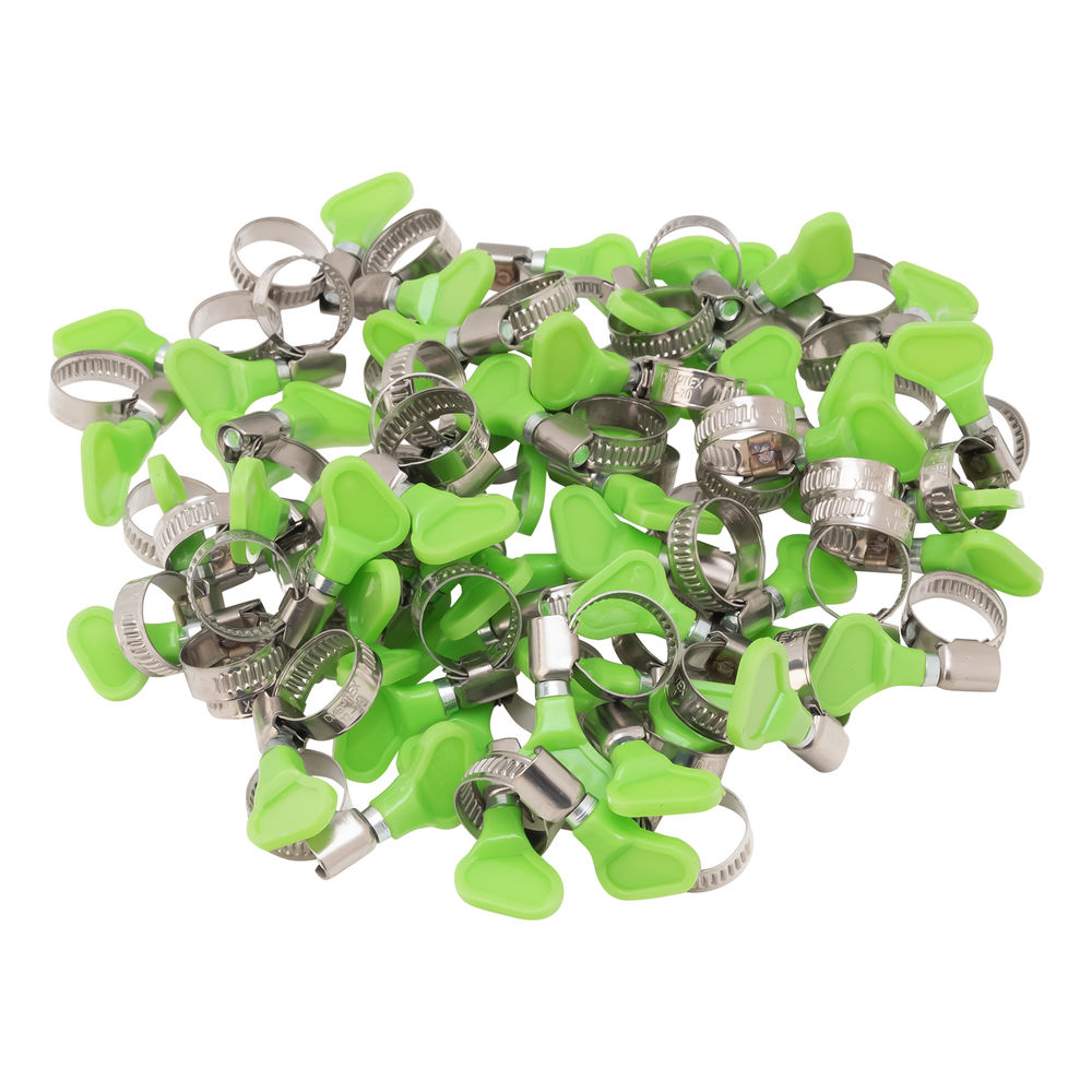 Хомуты металлические элемент крепления с формой ключа 12-20 мм, 100 штук в упаковке Сибртех (47547)