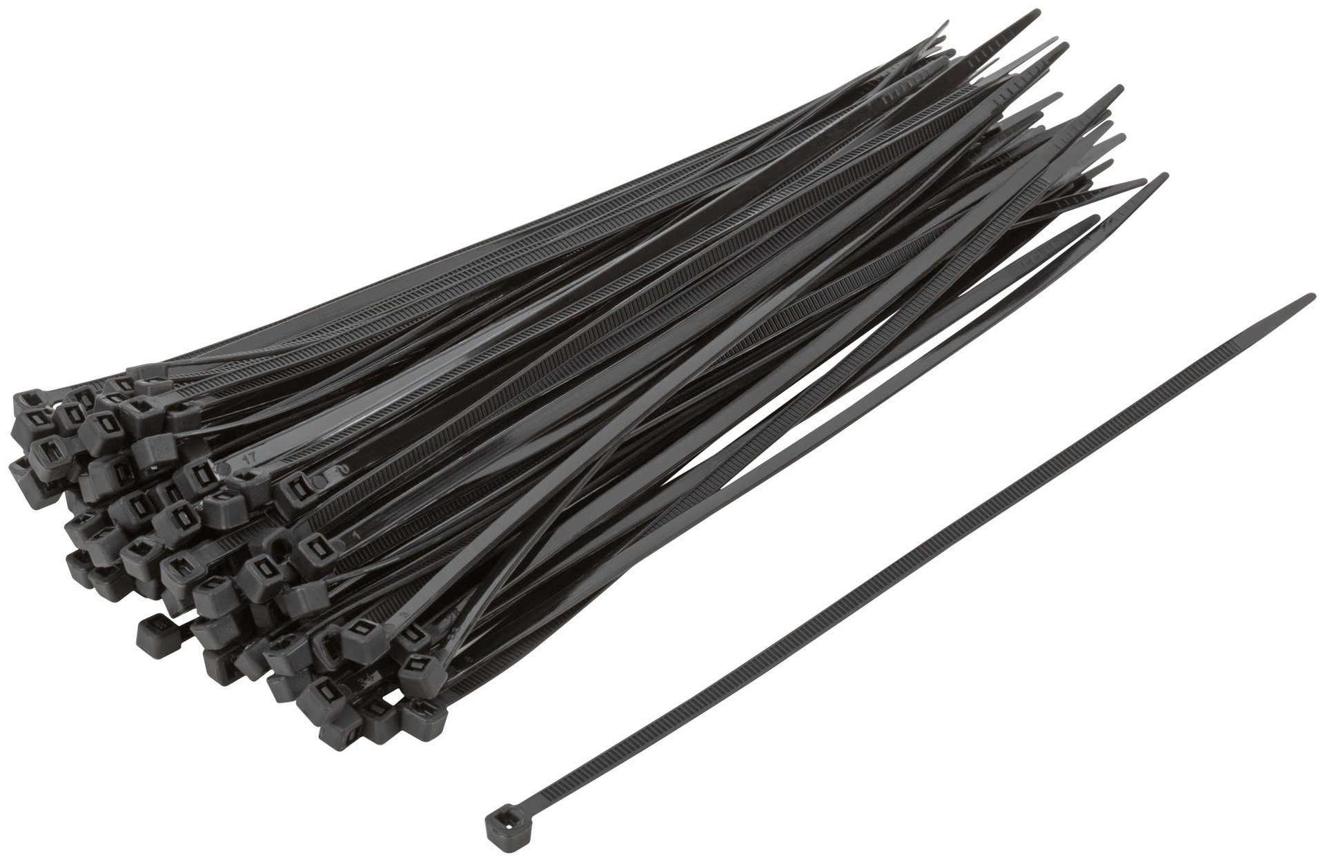 Хомуты нейлоновые, черные д/проводов 100 шт., 200x3,6 мм (60393)