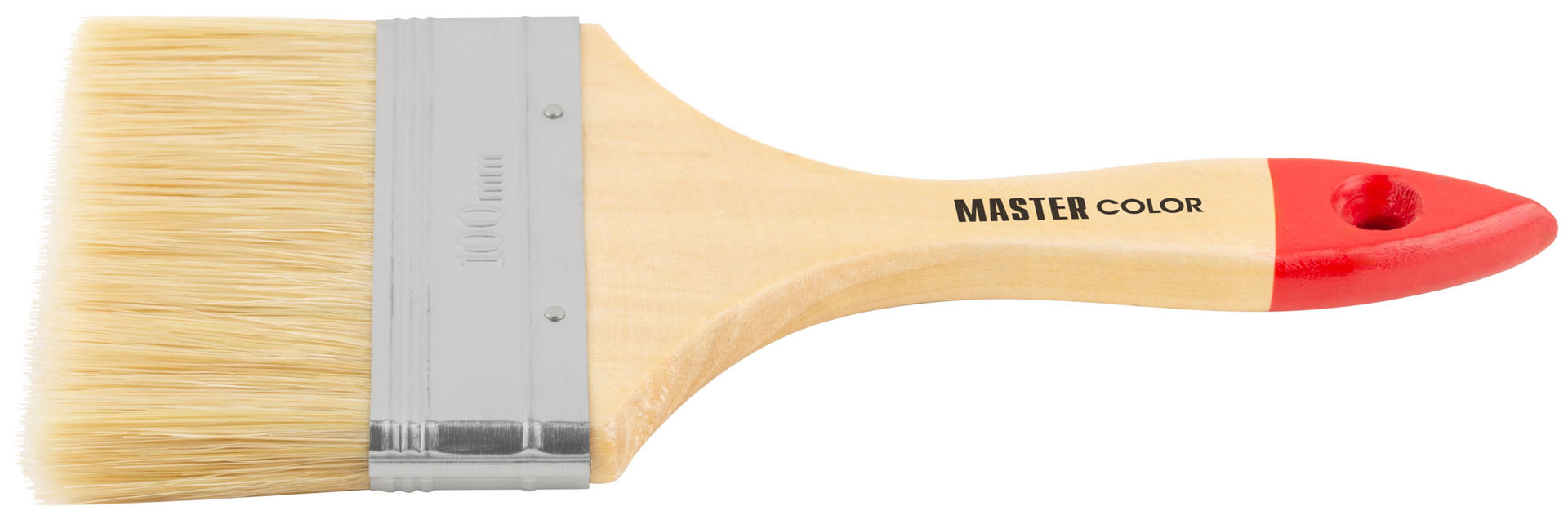 Кисть флейцевая, натур. щетина, 55% топс, лакиров.ручка, ширина 100 мм (30-0016)